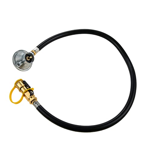 1LB Propane Tank Regulator Valve with Quick Connect Shut Off and 30Inch Hose B29733