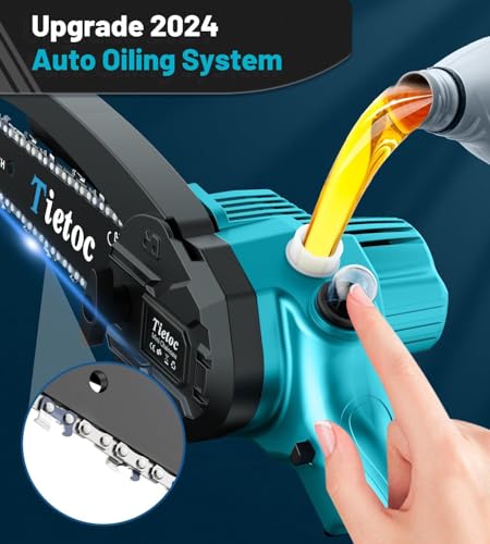 6 Inch Mini Electric Chainsaw Cordless Battery Powered, Hand Held Saw for Wood Trimming V216130