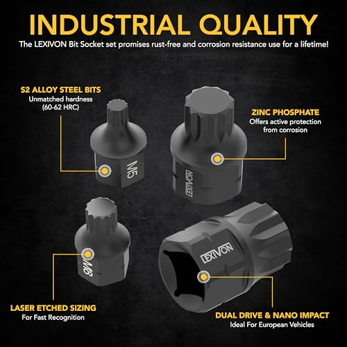 Triple Square Spline Bit Socket Set, Extra Long 4-Inch Z711161