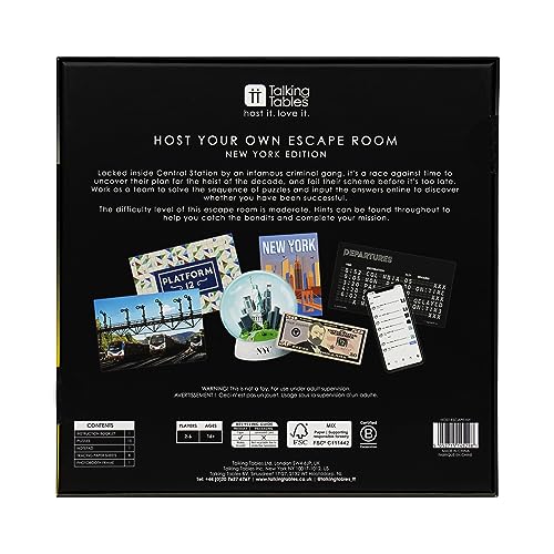 Escape Room Game New York Edition, Interactive Family Game for 2-6 Players I47213