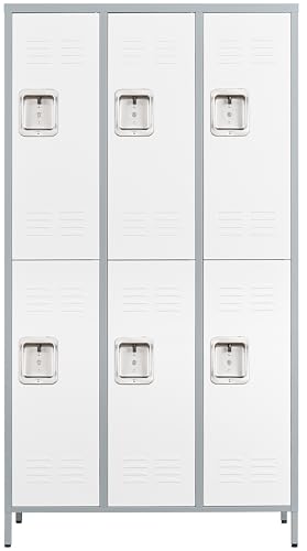 Vintage Metal Locker with Hooks, Lockable Single Door Storage M901