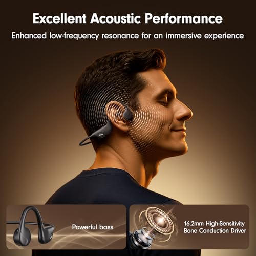 Open Ear Bluetooth Headphones with Mic, IPX5 Waterproof for Sports J8760