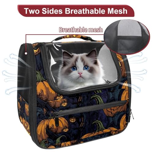 Halloween Pet Carrier Airline Approved for Small Medium Dogs Cats S688252