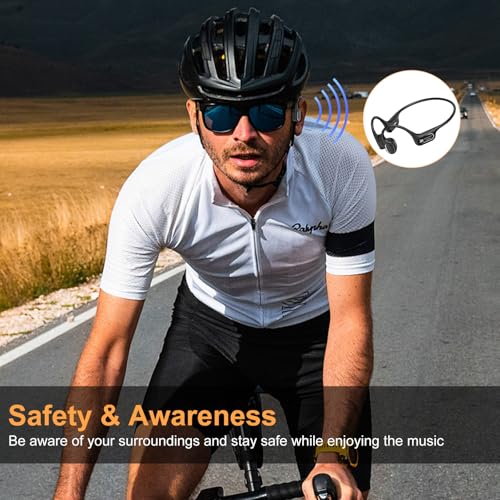 Bone Conduction Swimming Headphones, IP68 Waterproof, 32GB MP3 Player, Open-Ear Design F37330