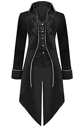 Medieval Steampunk Tailcoat Halloween Costume for Men X37438