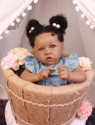 22.8 Inch Realistic African American Baby Doll with Soft Body K201