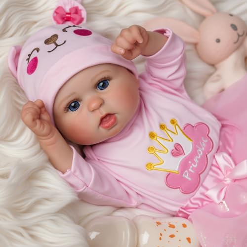 20-Inch Realistic Newborn Baby Doll Soft Cloth Body for Kids Age 3+ R6060