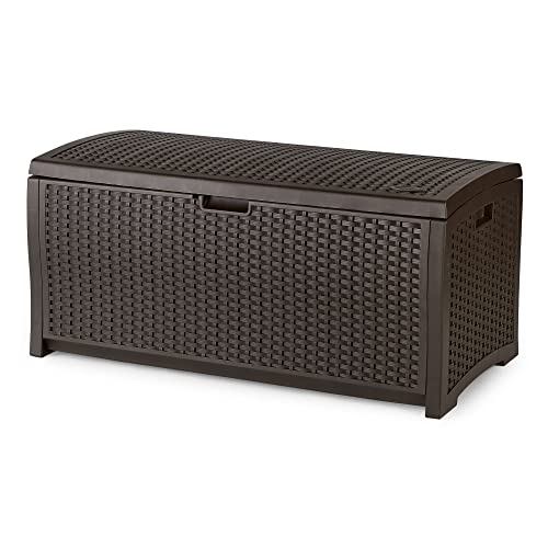 Outdoor Storage Box 73 Gallon Waterproof Deck Box with Lockable Lid W104830