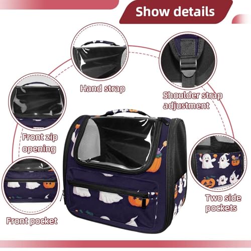 Halloween Pet Carrier Airline Approved for Small Medium Dogs Cats S688252