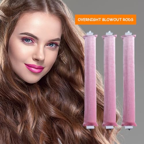 Velvet Heatless Curling Rods with Hook for Overnight Curls J469