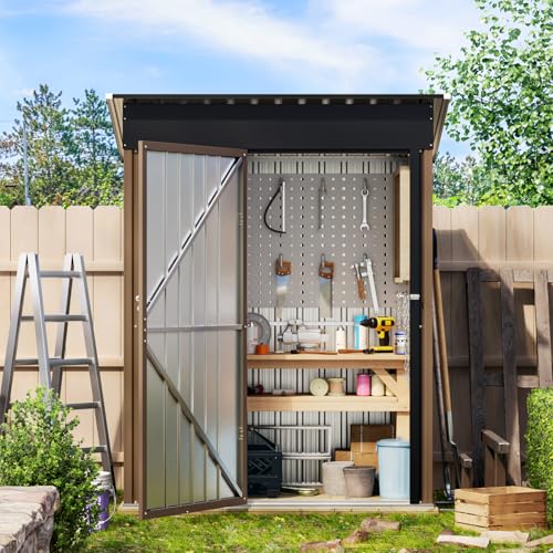 Outdoor Steel Storage Shed with Lockable Doors and Windows E249038