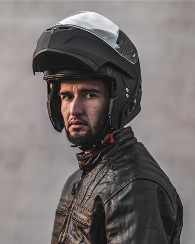 Bluetooth Modular Flip Up Full Face Motorcycle Helmet with Sun Shield Z8557
