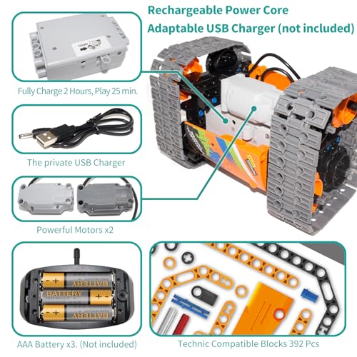 STEM Remote Control Building Kit 392Pcs Blocks Erector Set for Kids Age 8-12 Y335
