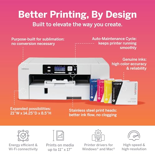 Sublimation Printer Starter Bundle with Wi-Fi Connectivity D518