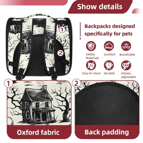 Halloween Cat Backpack Carrier, Breathable Bubble Pet Backpack R5452