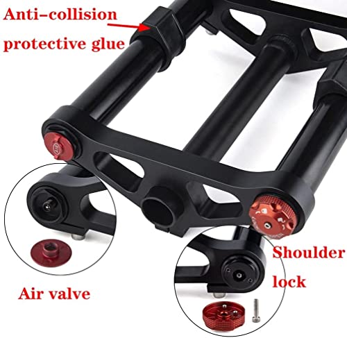 Snow Bike Fat Fork 1-1/8" Mountain Air Suspension Fork 160mm Travel QR E-Bike Front Fork 26x4.0 Disc Brake Z677469