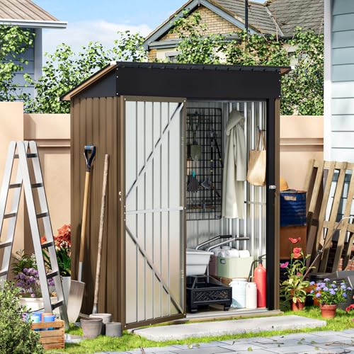 Outdoor Steel Storage Shed with Lockable Doors and Windows E249038