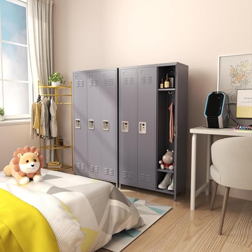 Steel Lockers for Employees, Lockable Storage Cabinet with Assembly X270