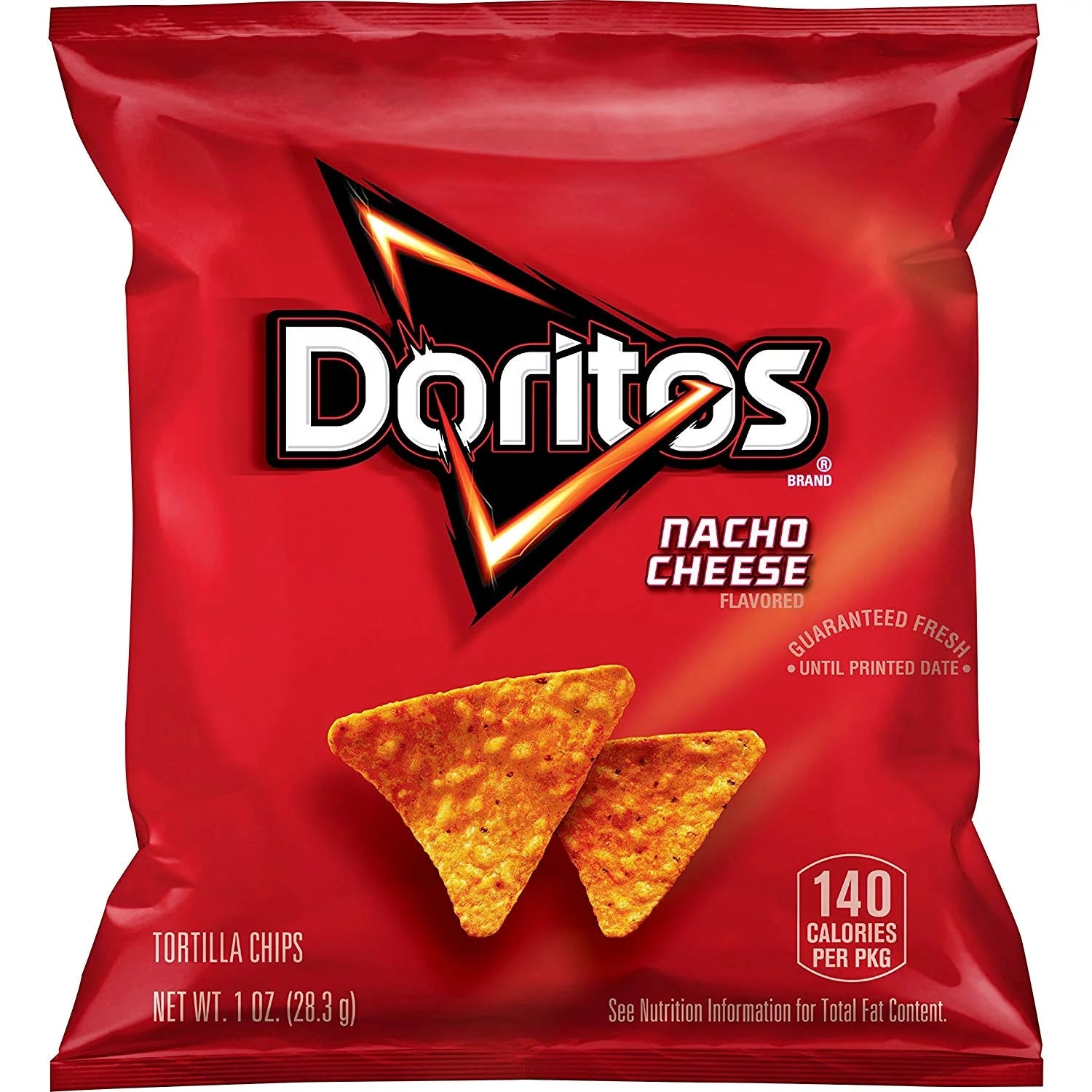 Nacho Cheese Tortilla Chips, 1 oz Bags, 40 Count H11569