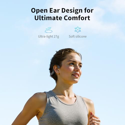 Bone Conduction Open Ear IPX8 Waterproof Bluetooth Headphones with Mic for Swimming Sports X38358