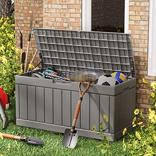 31 Gallon Outdoor Deck Box for Patio Furniture and Garden Tools W716487