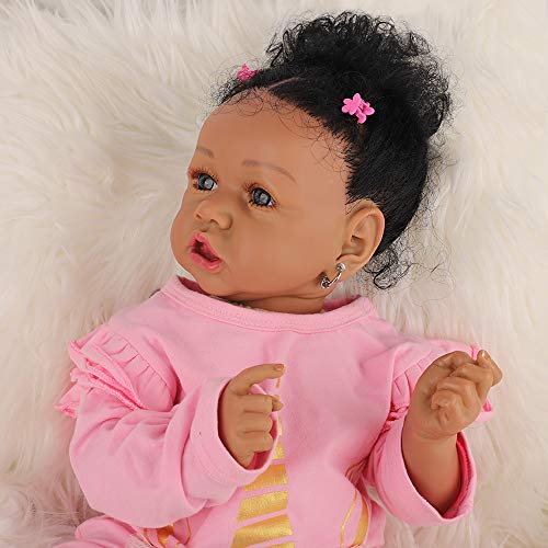 22.8 Inch Realistic African American Baby Doll with Soft Body K201
