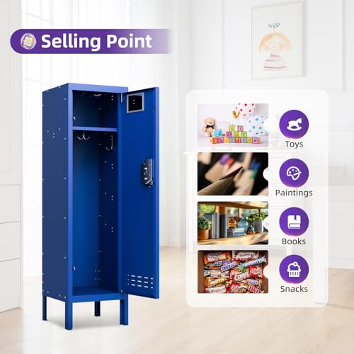 Metal Cabinet with Lockable Door for Office, Gym, School, Home A290