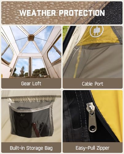 10 Person Instant Cabin Tent, Lightweight with Carry Bag for Camping & Hiking X185