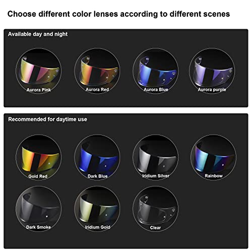 Replacement Helmet Visor with Anti-Fog Film F313