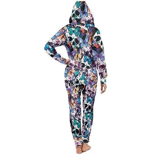 Adult Onesie Hooded One-Piece Pajama Zipper Jumpsuit for Men and Women I930