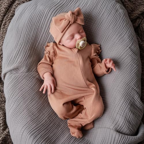 20 inch Soft Vinyl Reborn Baby Doll, Realistic Newborn Sleeping Doll for Kids Age 3+ B234152