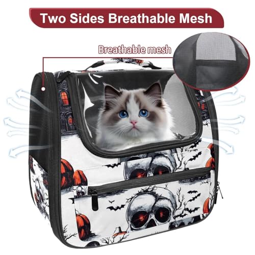 Halloween Cat Backpack Carrier, Breathable Bubble Pet Backpack R5452