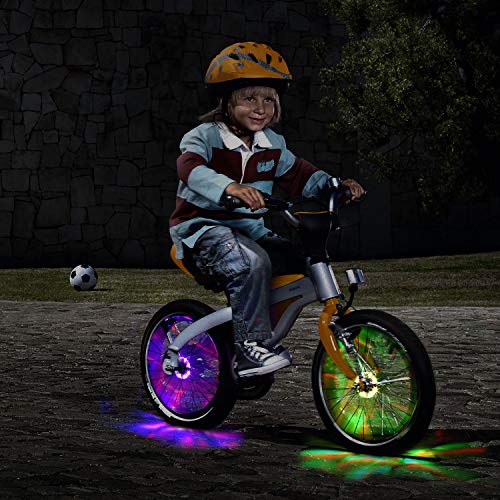 Rechargeable Bike Wheel Hub Lights Waterproof LED Cycling Spoke Lights 7 Color V776