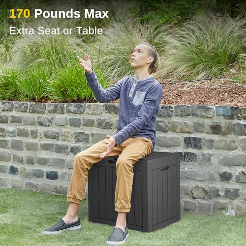 Outdoor Storage Box 31 Gallon Waterproof Resin Deck Box V3075