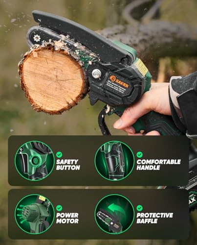 Mini Chainsaw Cordless, Handheld Pruning Saw for Tree Branches C763319