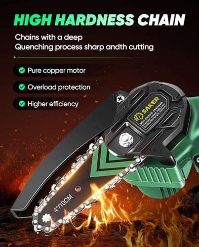 Mini Chainsaw Cordless, Handheld Pruning Saw for Tree Branches C763319