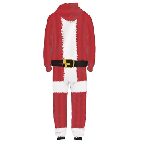 Adult Onesie Hooded One-Piece Pajama Zipper Jumpsuit for Men and Women I930