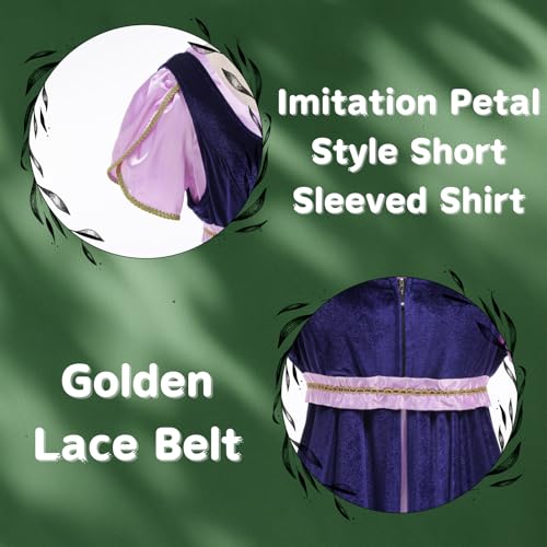 Medieval Tea Party Dress with Bubble Sleeves and Belt J695606