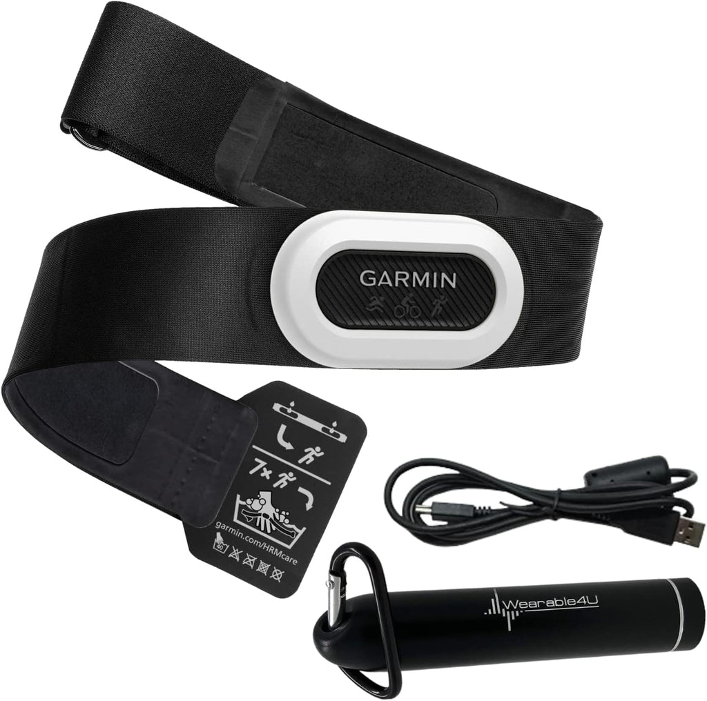 Wearable4U - Garmin HRM-Pro Plus Premium Chest Strap Heart Rate Monitor, Captures Running Dynamics with E-Bank Bundle