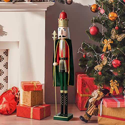 Wooden Nutcracker Decoration 42 Inch Christmas Indoor Outdoor C418758