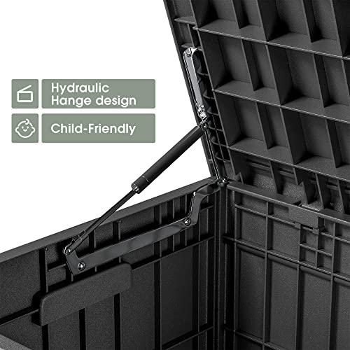 31 Gallon Outdoor Deck Box for Patio Furniture and Garden Tools W716487
