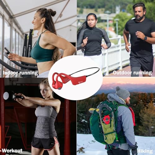 Bone Conduction Wireless Sport Headphones with Noise-Canceling Mics E40369