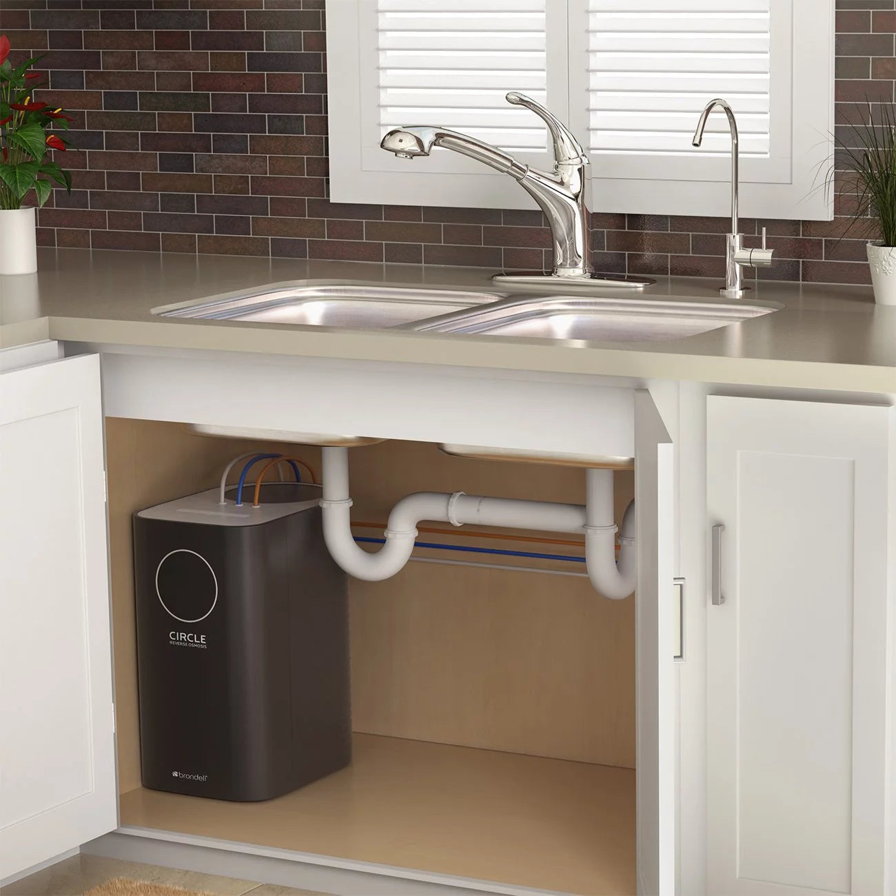 Reverse Osmosis Water Filtration System, 4 Stage, LED Faucet R7599