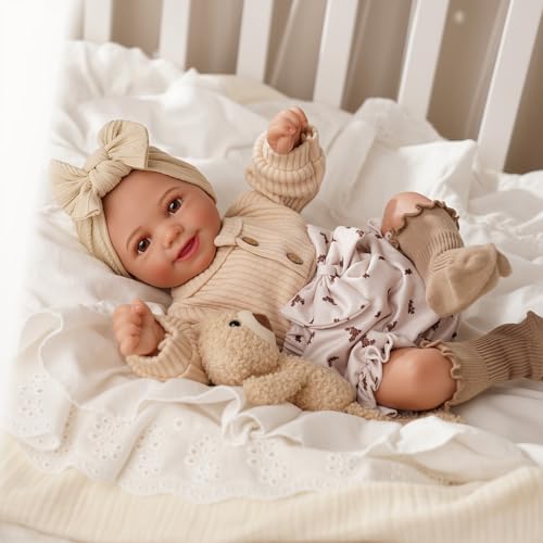 Reborn Baby Doll Sunny - 17 Inch Soft Vinyl Realistic Poseable Doll with Accessories L43468