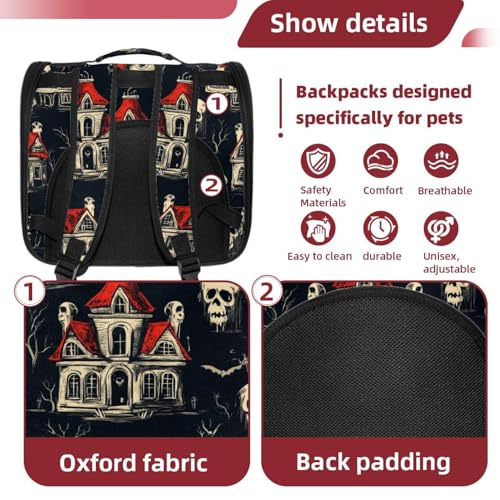Halloween Cat Backpack Carrier, Breathable Bubble Pet Backpack R5452