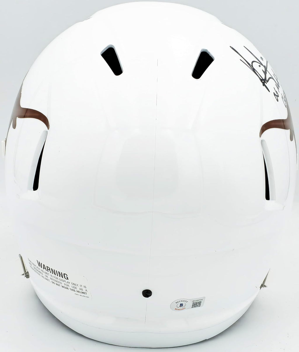 Autographed Texas White Full Size Replica Speed 2021 Helmet H300