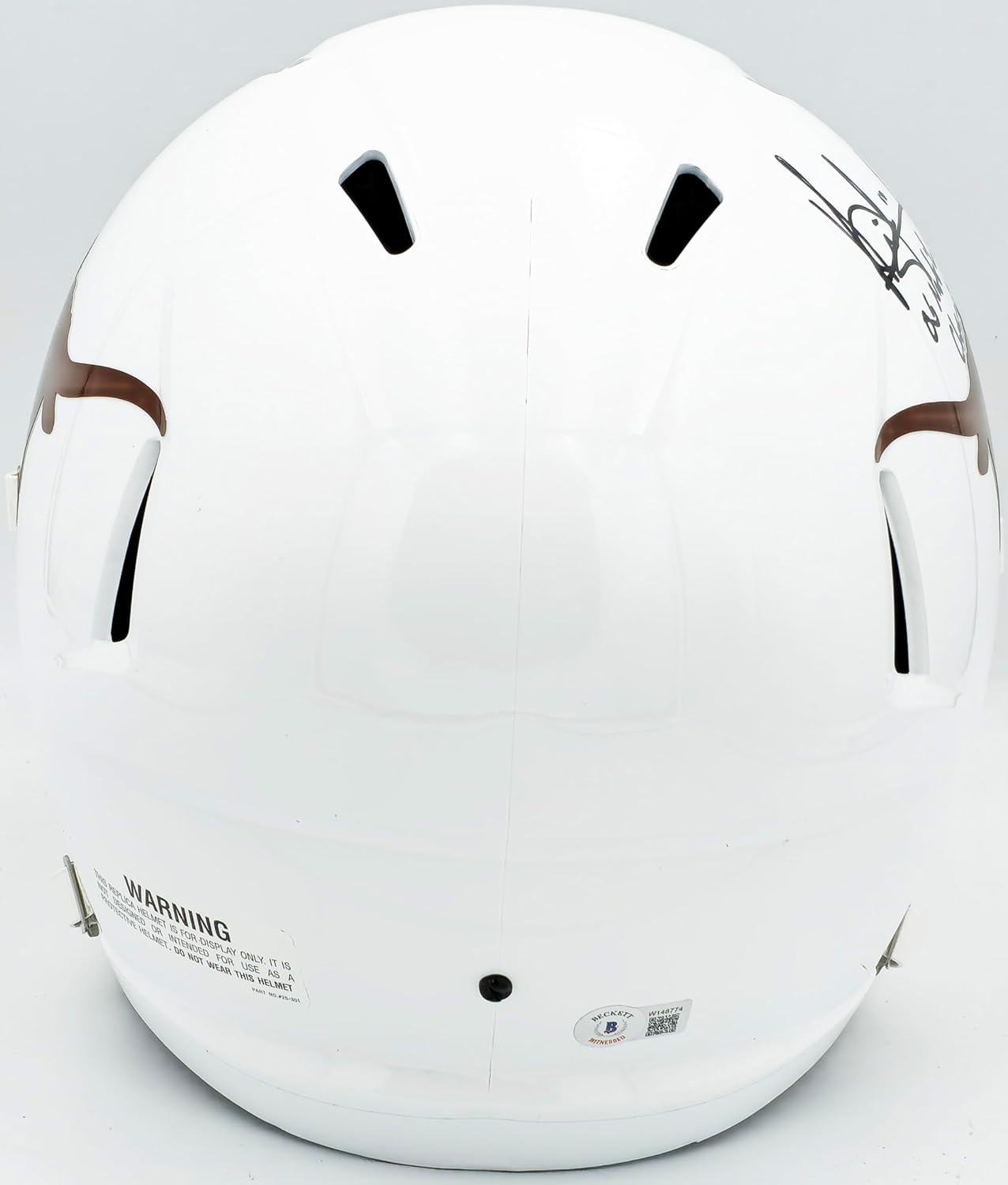 Autographed Texas White Full Size Replica Speed 2021 Helmet H300
