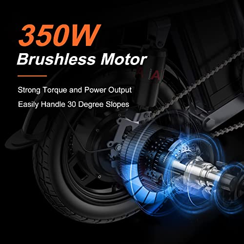 14" Folding Electric Bike for Adults, 600W Motor, 48V 10Ah Battery C383439