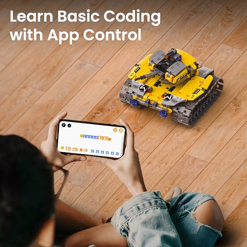 Robot Building Kit with Remote Control STEM Gifts for Boys Ages 8-12, 488 Pieces - Blue P464