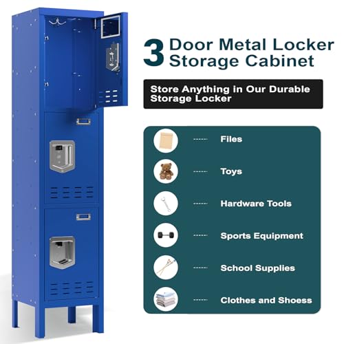 Metal Cabinet with Lockable Door for Office, Gym, School, Home A290